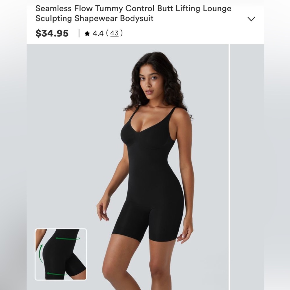 Halara Seamless Tummy Control Butt Lifting Sculpting Shapewear Bodysuit